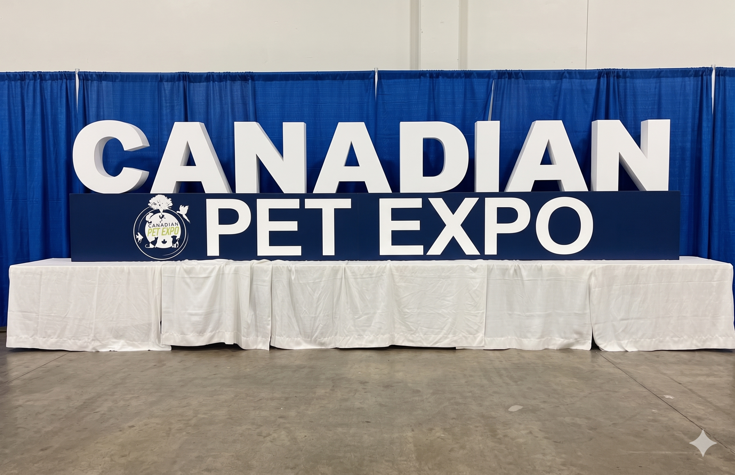 Canadian Pet Expo Mississauga sign at The International Centre entrance